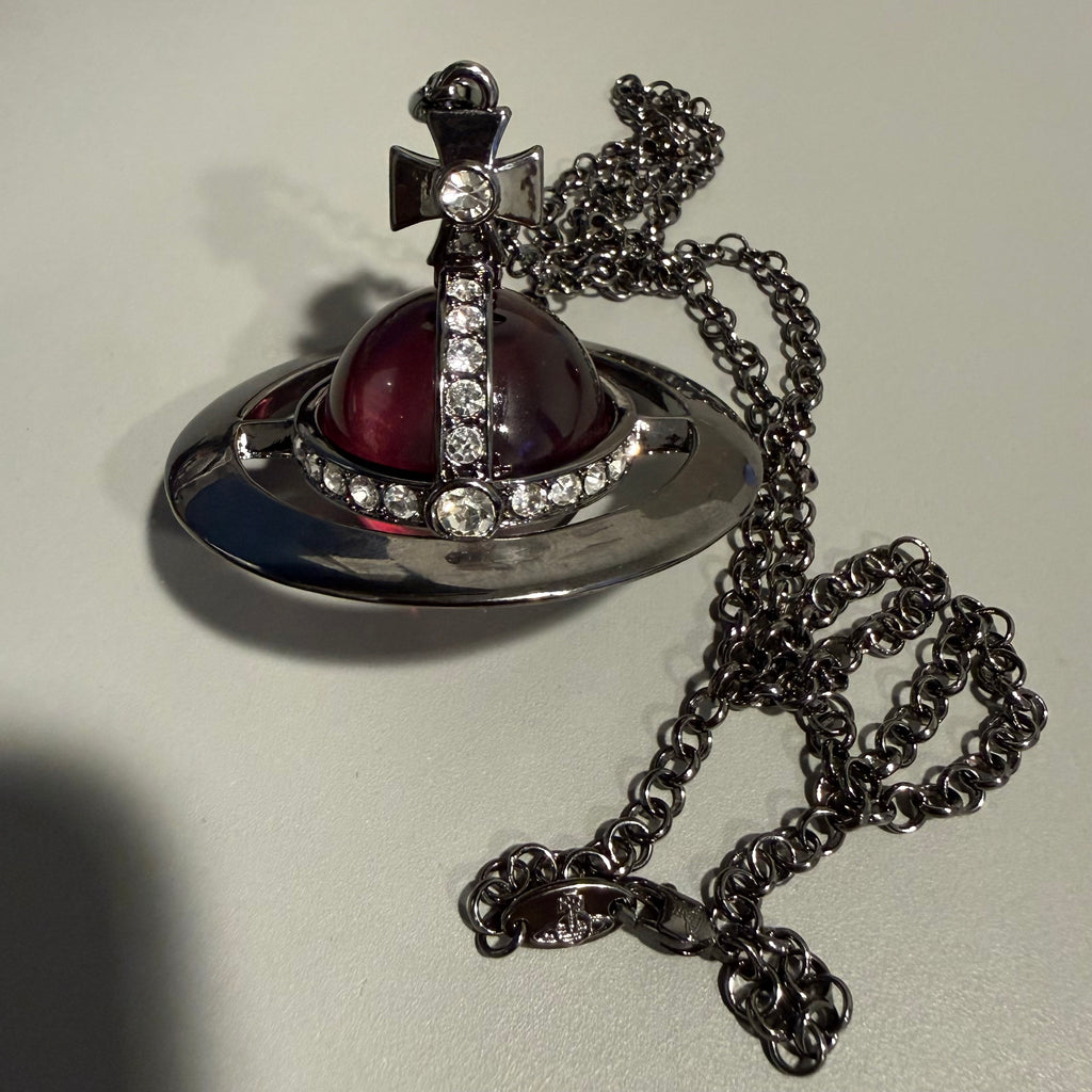 Wine Red & Dark Silver - 30mm