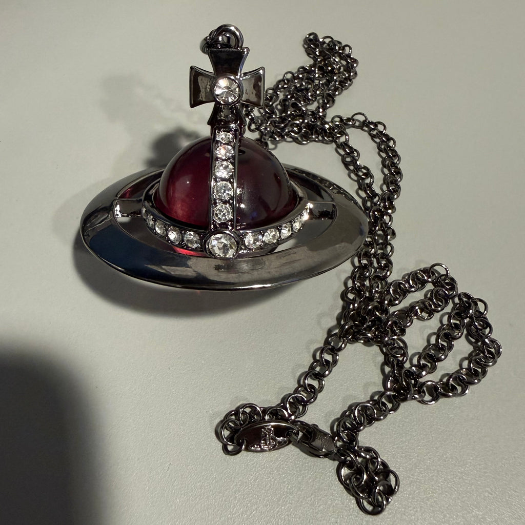 Wine Red & Dark Silver - 30mm