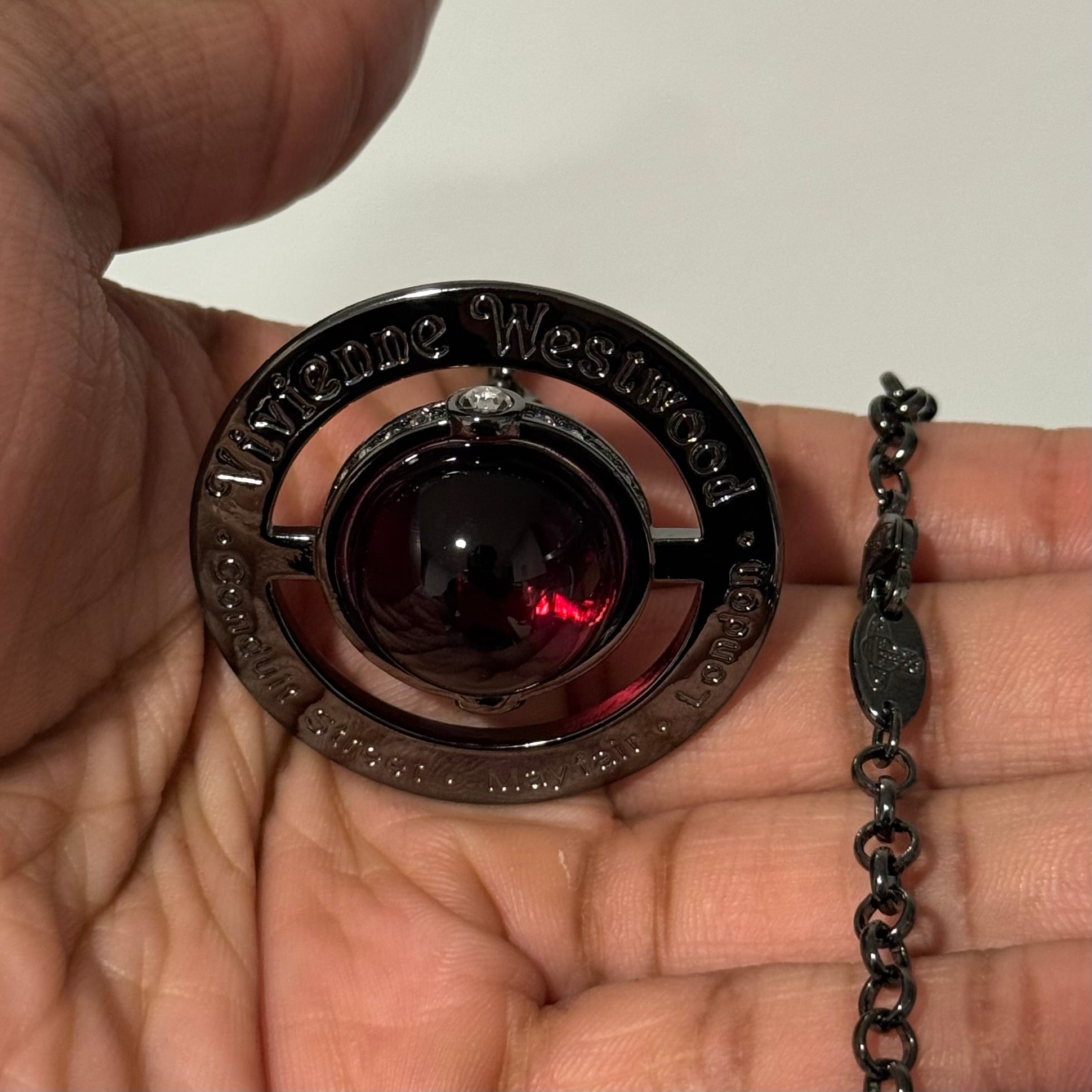 Wine Red & Dark Silver - 20mm