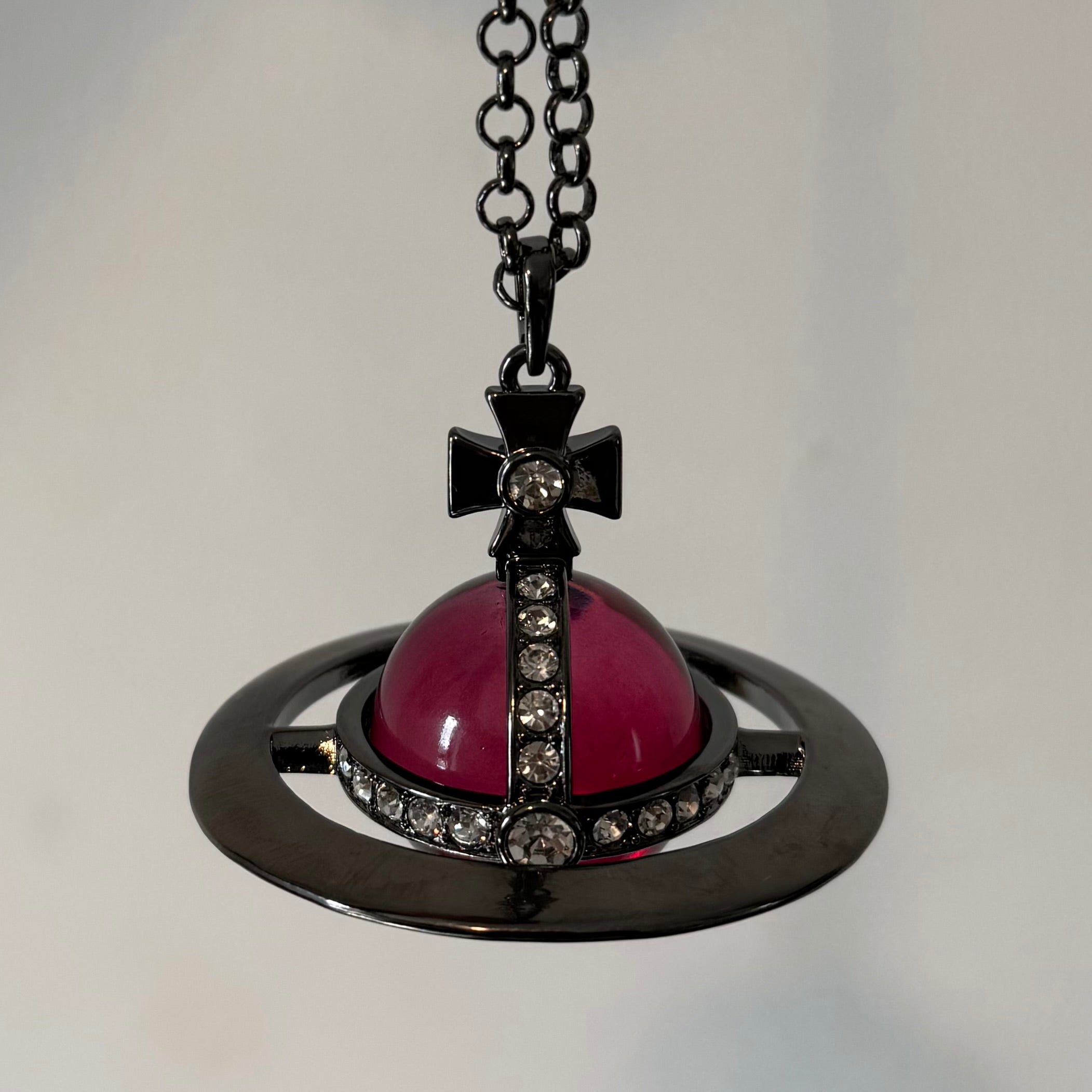 Wine Red & Dark Silver - 30mm