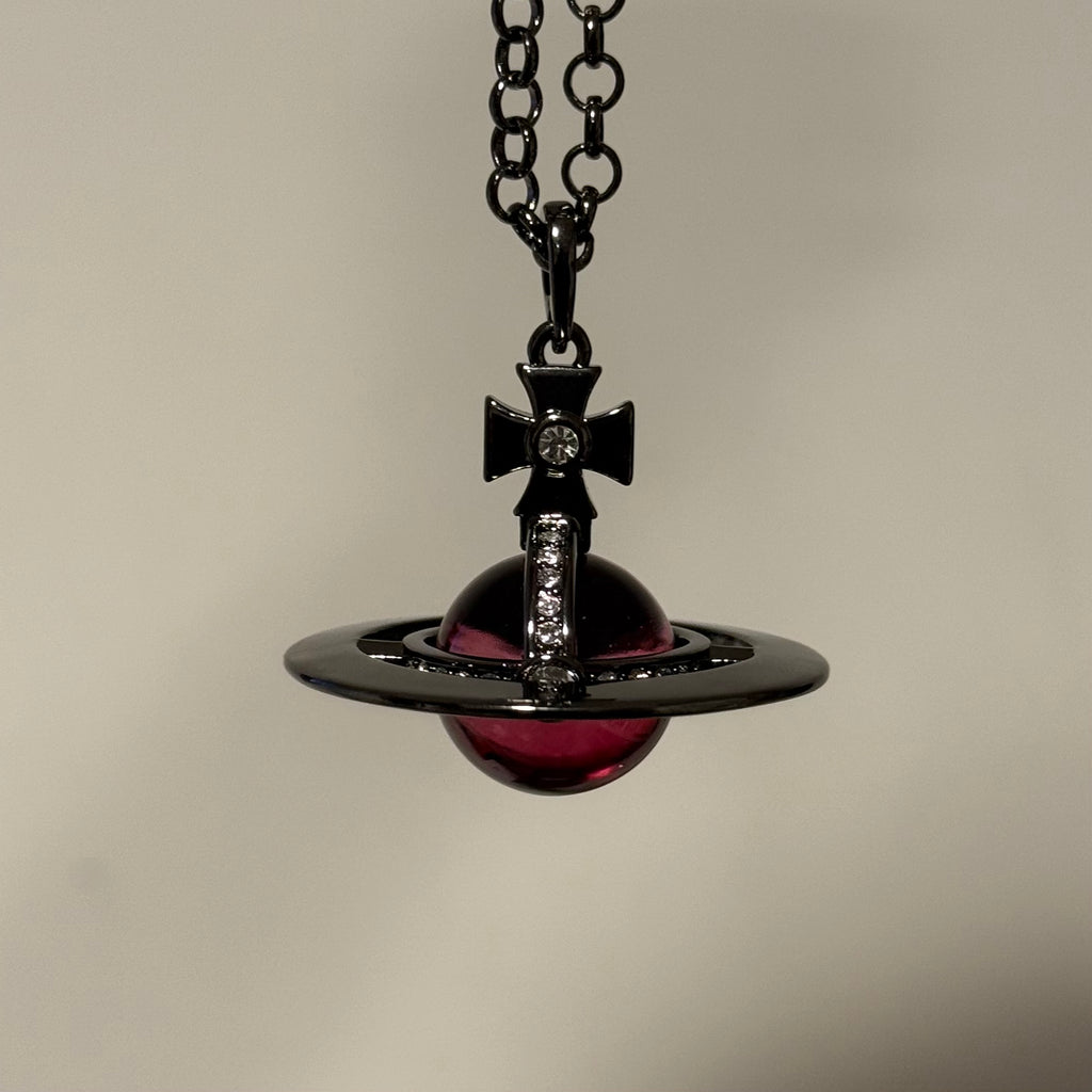 Wine Red & Dark Silver - 20mm