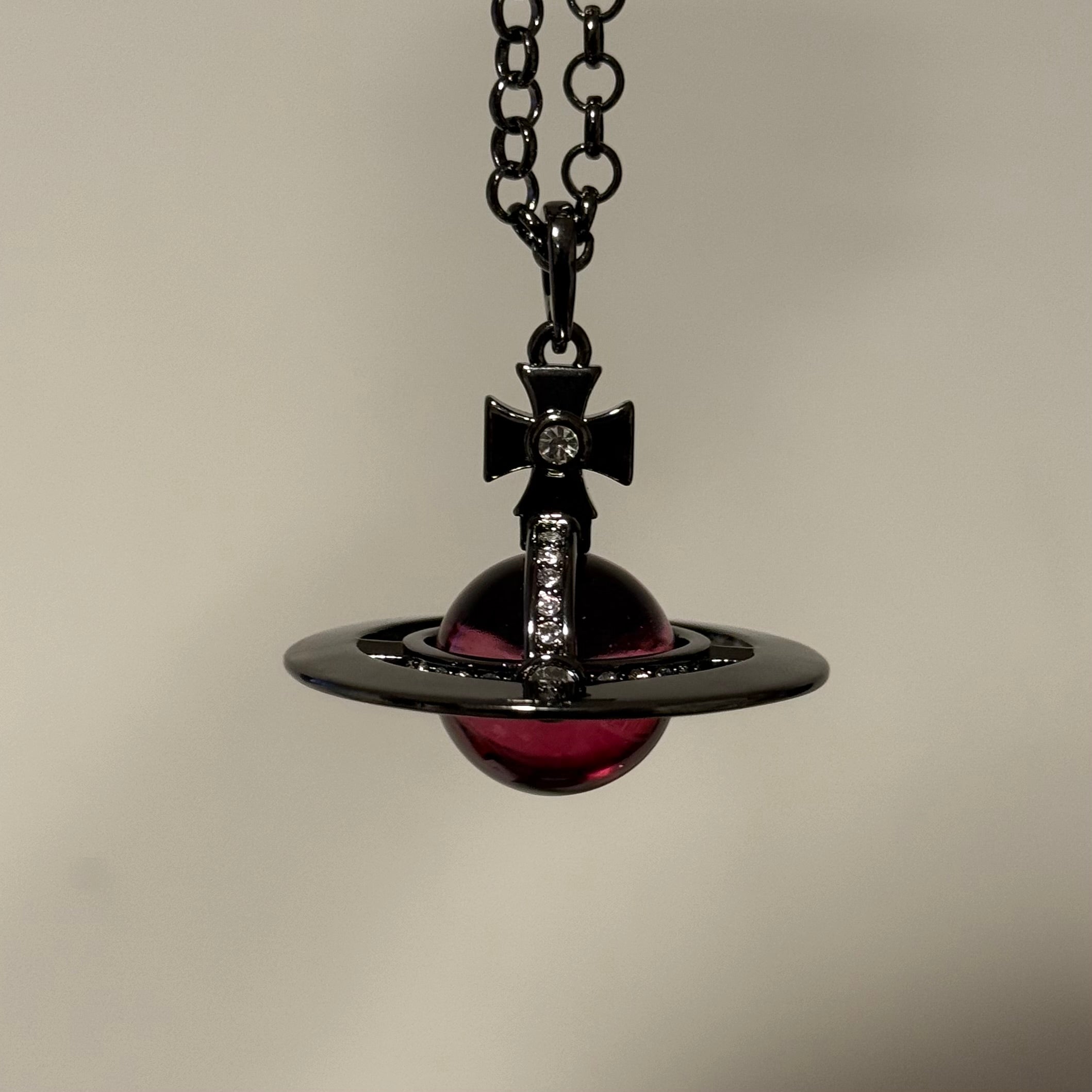 Wine Red & Dark Silver - 20mm